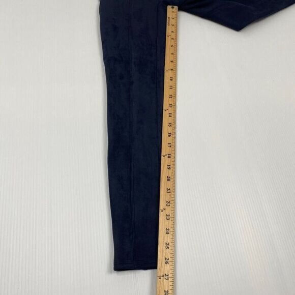 Spanx Women's Faux Suede Leggings Classic Navy Blue High Rise Ankle Size XS NEW - Picture 3 of 14